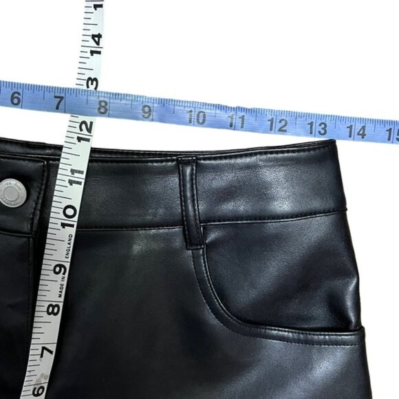 Aritzia Wilfred Ultra High Rise Oracle Faux Leather Pants in Black Women Size 4 - Picture 7 of 12
